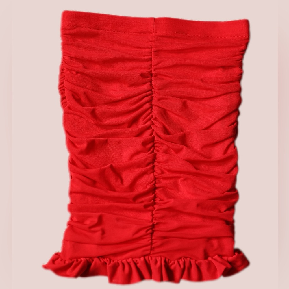 Fashion Nova Vibrant Red Ruched Top